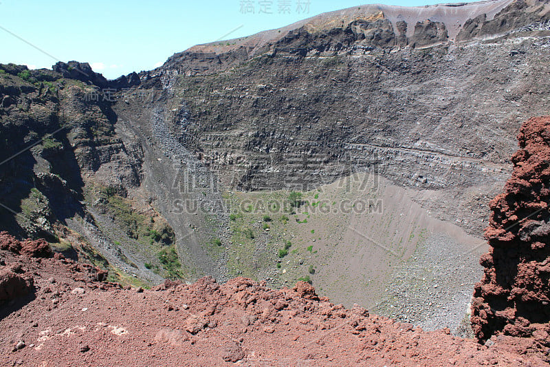 维苏威火山火山口。意大利那不勒斯。