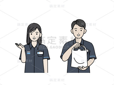 便利店工作人员插图