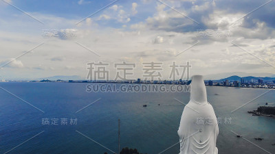 鸟瞰图林翁塔，松特半岛在岘港市