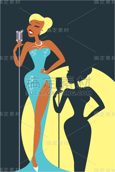 性感的夜总会歌手