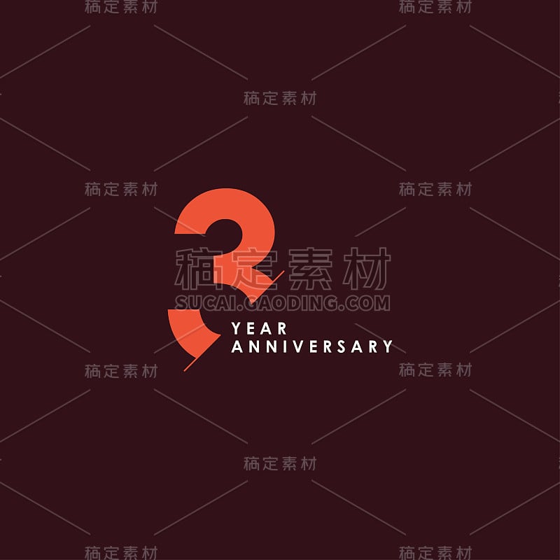 3 Years Anniversary Vector Template Design Illustr