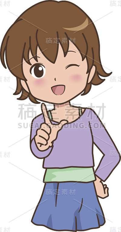 女孩的姿势