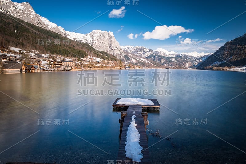 雪地上的登陆场，格伦德湖和巴肯斯坦山的码头