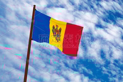 3d渲染摩尔多瓦国旗