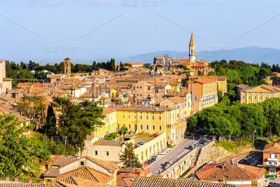 Perugia的全景，Umbria, Italy