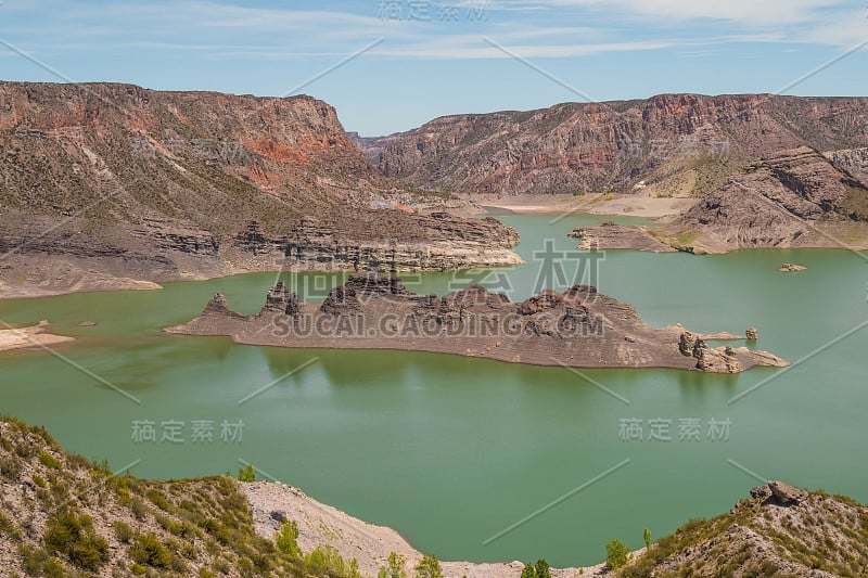 阿根廷格兰德谷的阿图尔峡谷令人惊叹的风景。