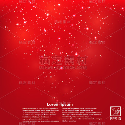 抽象的红色背景与星星