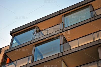 现代，豪华公寓大楼