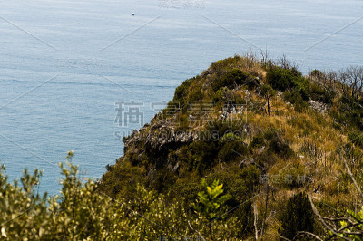 马拉蒂的大海全景。意大利