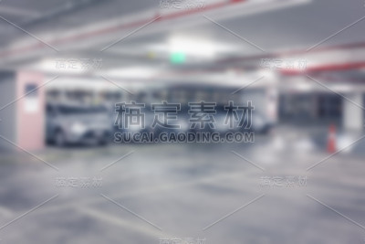 抽象模糊的停车场背景