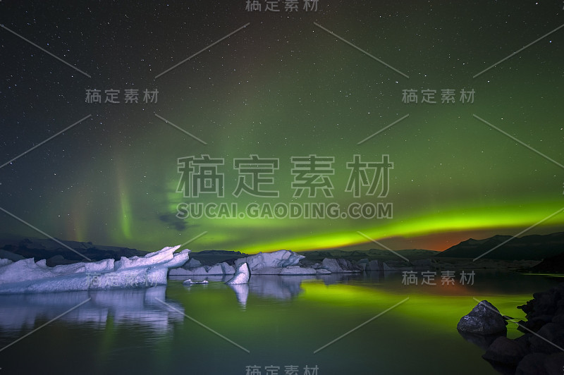 冰岛东部Jokulsarlon冰湖