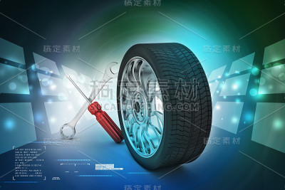3d轮胎更换概念