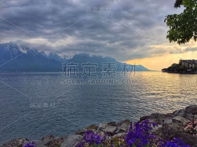 日内瓦湖边风景