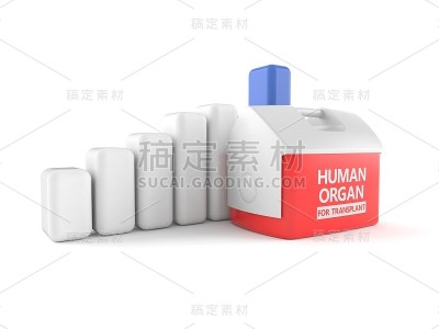 带图表的人体器官冷却器