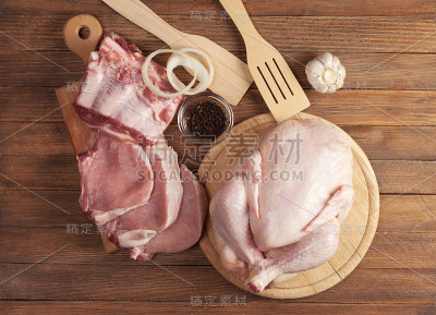 猪肉和鸡肉