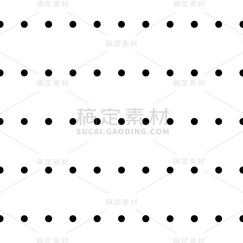 经典的单色极简无缝模式与点和圆。矢量图