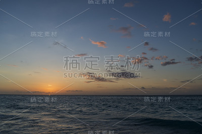 加勒比日落