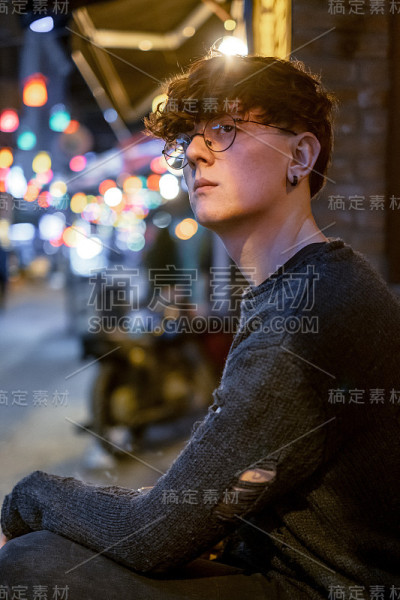 男人的艺术面貌肖像