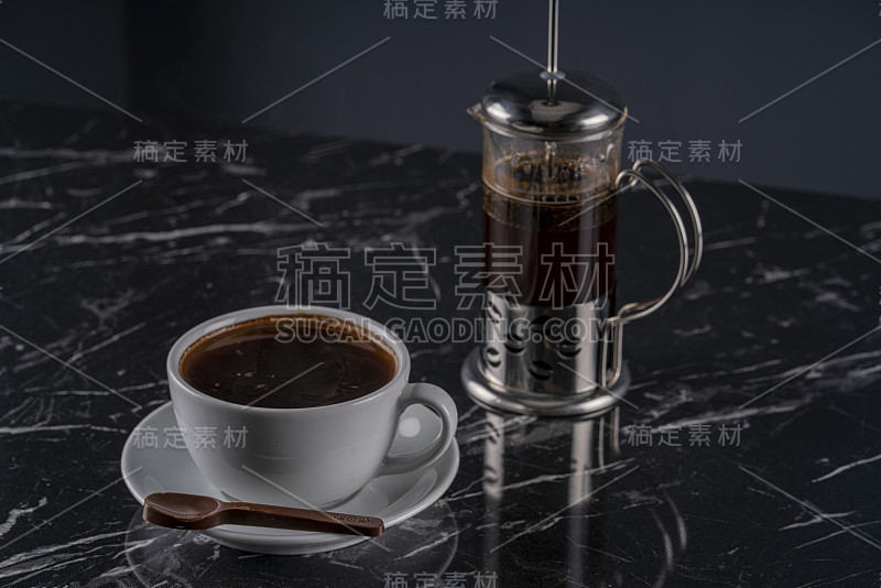 Top View Filter Coffee Americano stock photo