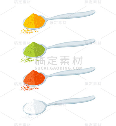 Indian Spices Powder in Spoon