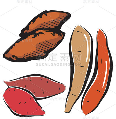 蔬菜插图X:山药(载体)