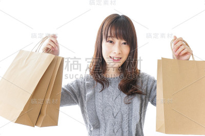 购物年轻女性形象