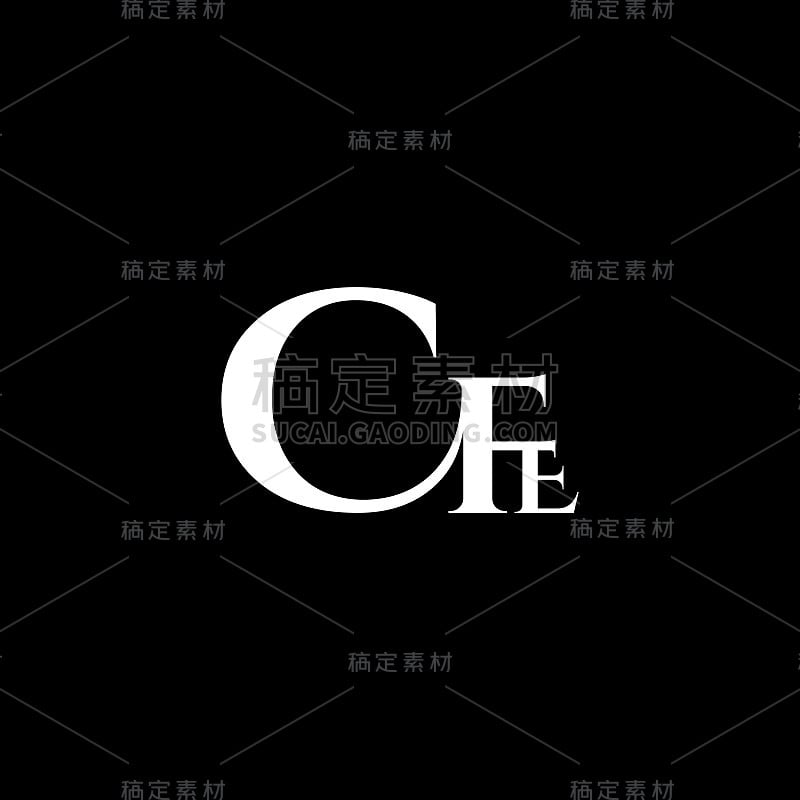 CFE首字母组合字母矢量标志模板