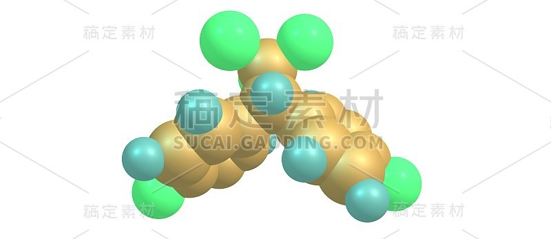 二氯二苯三氯乙烷或滴滴涕分子结构上分离为白色