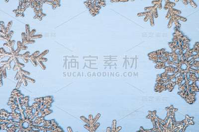 圣诞雪花的框架