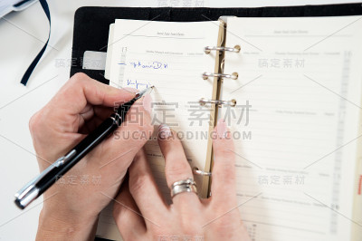 在日历上写字