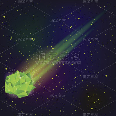 绿色坠落的流星