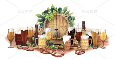 水彩十月啤酒节设计