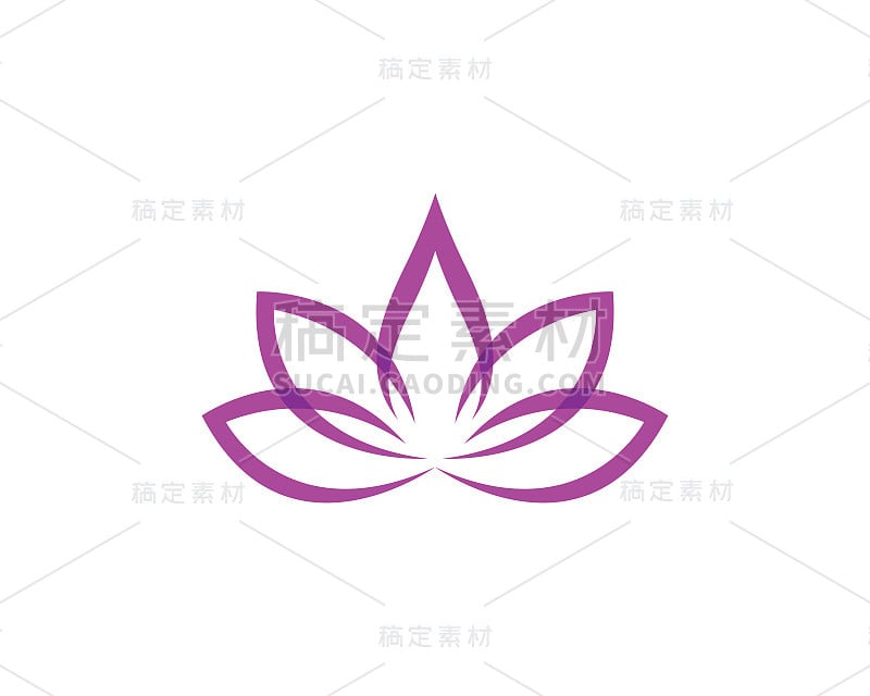 Lotus symbol vector icon illustration