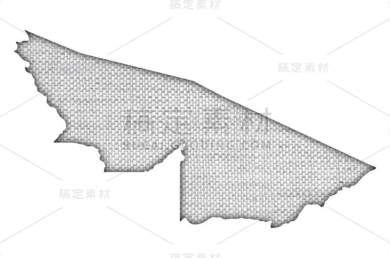 旧亚麻布上的阿克地图