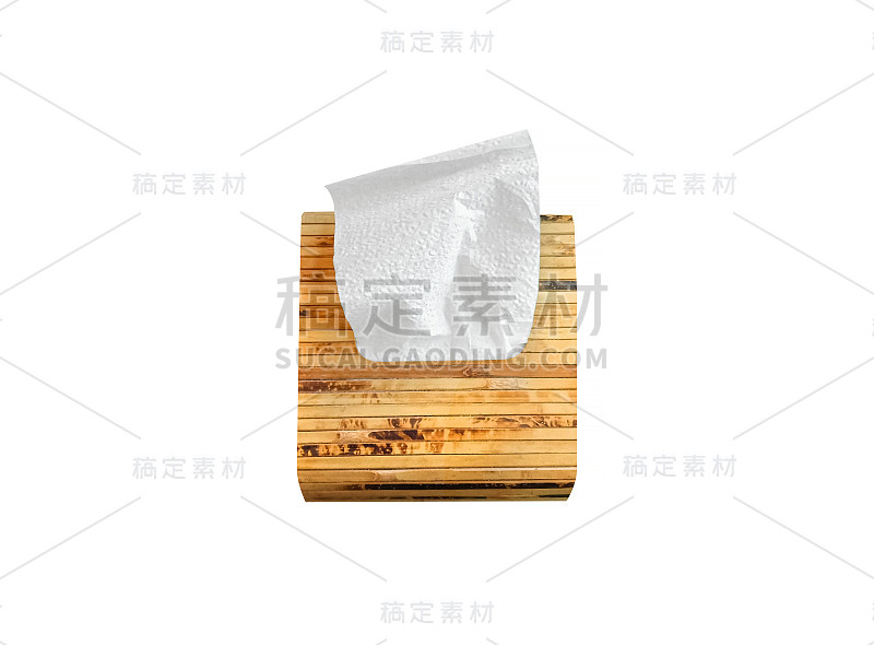 与纸隔离的纸巾盒，俯视图