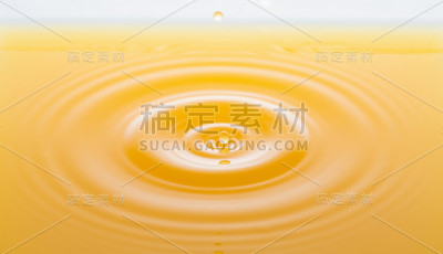 几滴橙汁后的海浪。