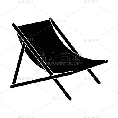 沙滩椅孤立图标