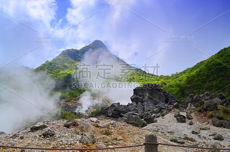 日本的火山谷和黑蛋