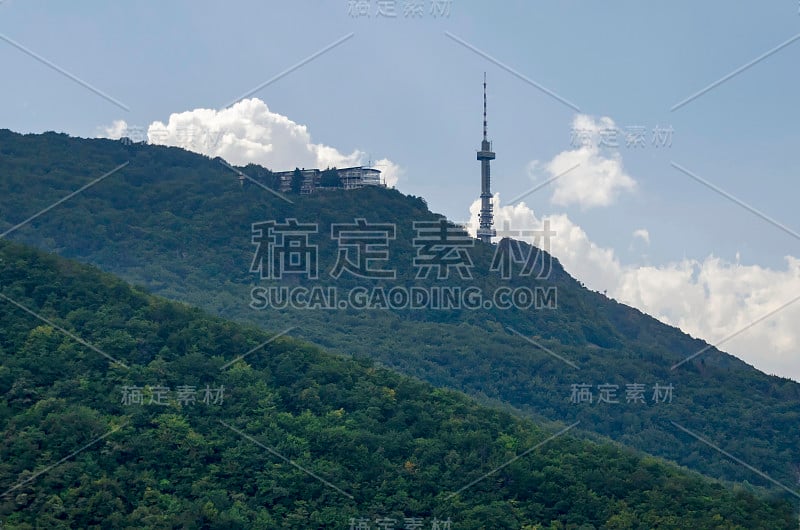 维托沙山的景观和维托沙山的电视塔