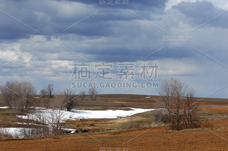 春色山水，最后一场雪，俄鞑靼斯坦