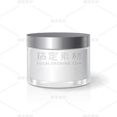 包装空白化妆品美霜瓶设计矢量