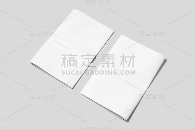 灰色背景上的空白报纸模型。