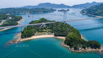 日本濑户内海道岛海滩