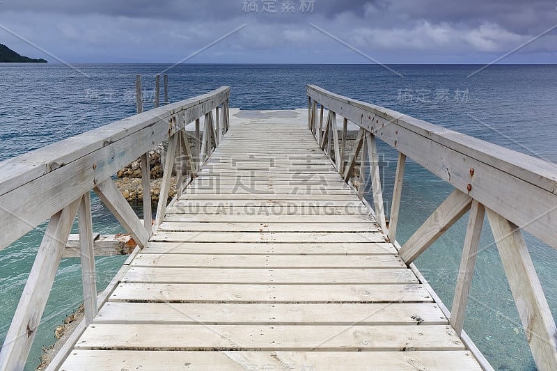 女王伊丽莎白二世在码头登陆。Panngi-Pentecost island-Vanuatu。6446