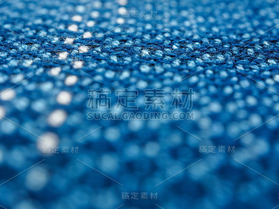 特写带线蓝色靛蓝编织织物图案纹理背景