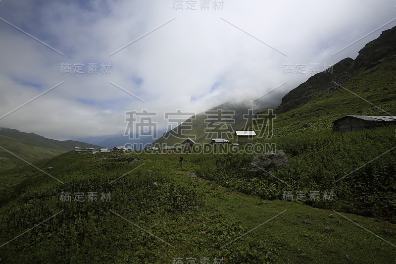 Kackar Mountains的风景或简单的Kackars，在土耳其Kackar Daglari或