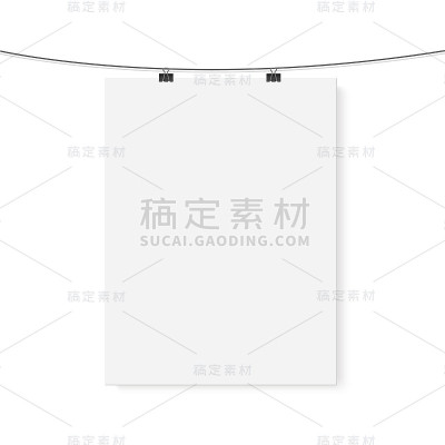 孤立的矢量海报模型。现实向量EPS10纸垂直