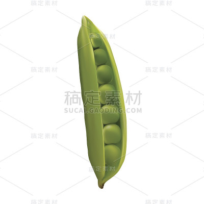 图片逼真的绿色豆荚豌豆网格