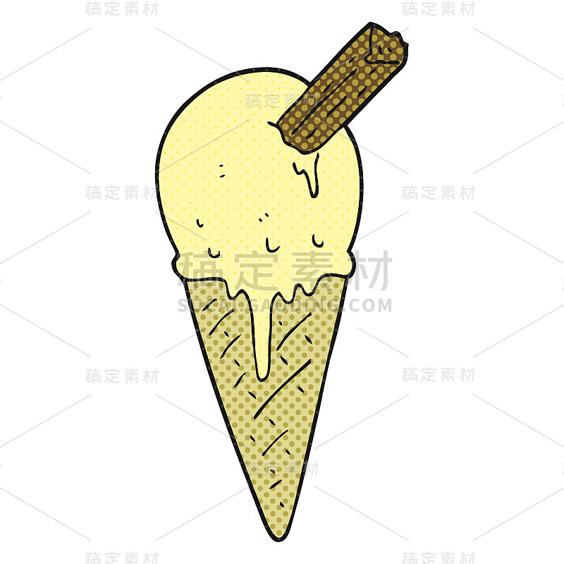 卡通甜筒冰淇淋