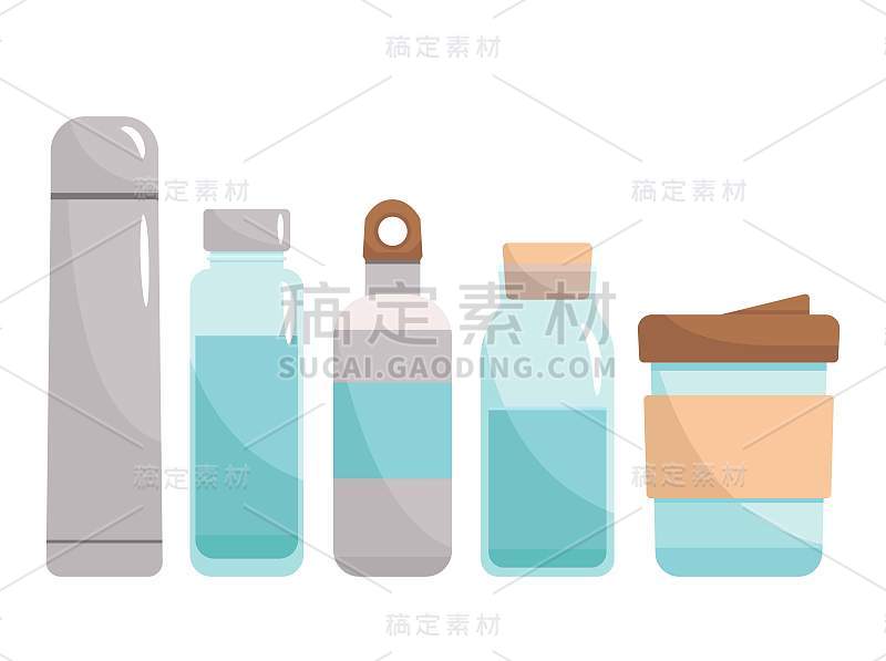可重复使用的玻璃或金属瓶